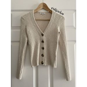 🌙 HP Madewell Shrunken Ribbed Cardigan Sweater